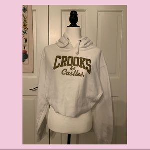 Crooks and castles cropped hoodie